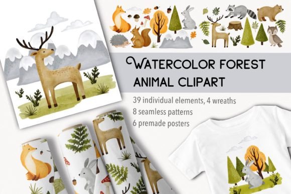 Download Watercolor Forest Animals - Watercolor forest animals Collection