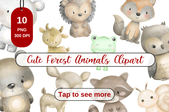 Download Cute Watercolor Forest Animals Clipart - Watercolor forest animals Collection