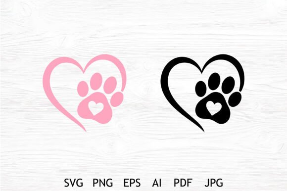 Download Pet Paw Heart SVG Bundle - Pet Collection