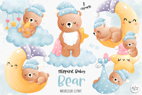 Download Sleeping Baby Bear Clipart, Baby Boy - Baby bear clipart Collection