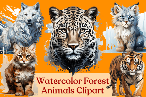 Download Watercolor Forest Animals Clipart - Watercolor forest animals Collection