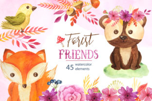 Download Watercolor Forest Animals Set - Watercolor forest animals Collection