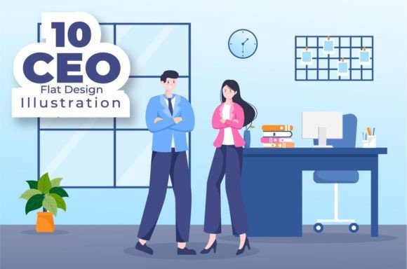 Download 10 CEO Businessman Cartoon Illustration - Ceo Collection
