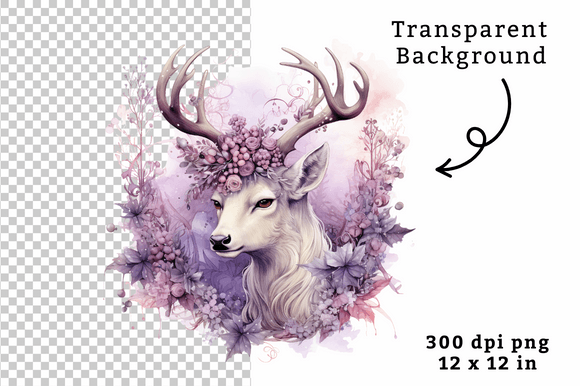 Download Watercolor Reindeer Clipart PNG - Reindeer clipart Collection