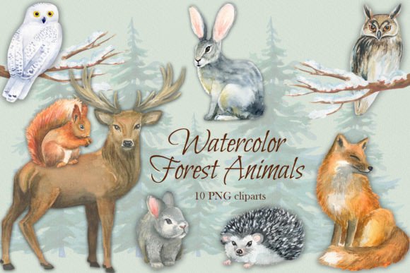 Download Watercolor Forest Animals - Watercolor forest animals Collection