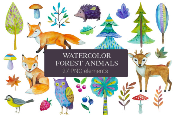 Download Watercolor Forest Animals - Watercolor forest animals Collection